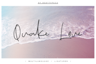 Quake Love: A Modern Calligraphy Font for Web Design